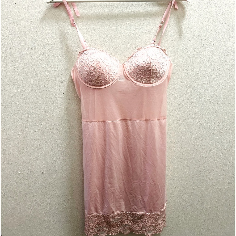 Pink dress with bow ties